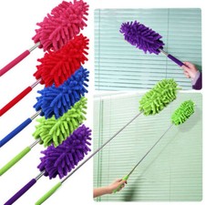 Microfiber Mini Duster Cleaning Brush Dust Cleaner Extendable Handle Soft Fan