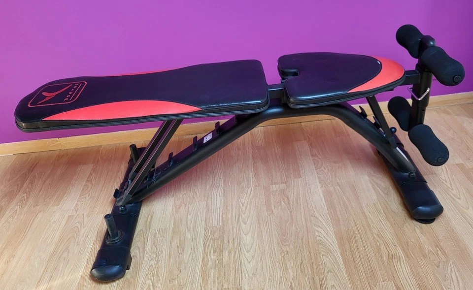 Banc de musculation Domyos BI460 Decathlon + 4 haltères avec barres acier CORENG - Photo 4/4