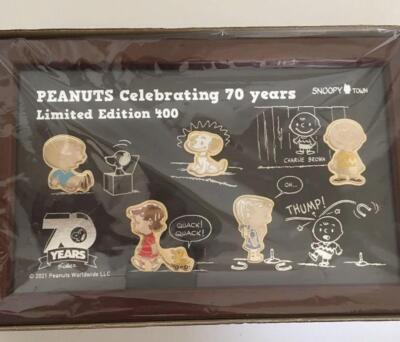 Peanuts 70th Anniversary 1950's Pin Badge Set Shop Original