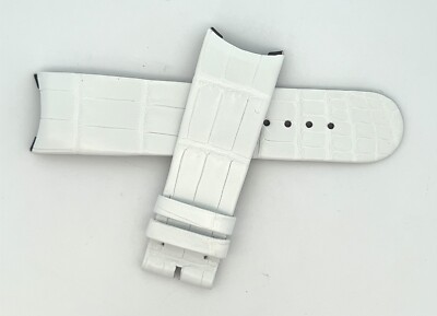 Dior Men's 22mm x 20mm White Alligator Leather Watch Band Dior Men's 22mm x 20mm White Alligator Leather Watch Band