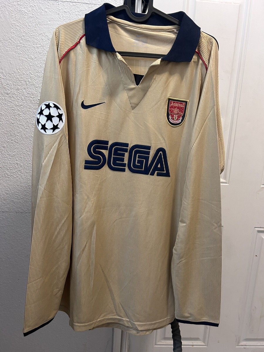 01-02 Nike Arsenal FC Thierry Henry LongSleeve Away Gold 01-02 Nike Arsenal FC Thierry Henry LongSleeve Away Gold