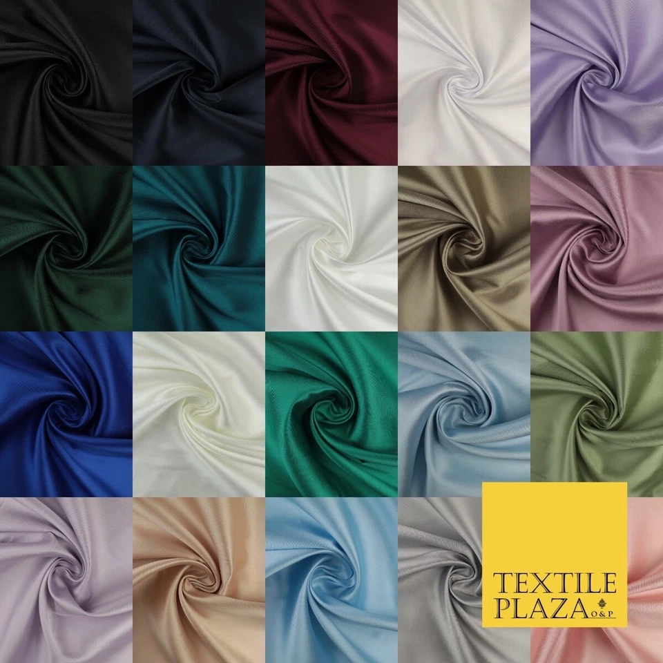 TEXTILE PLAZA 20 COLOURS - Premium Plain MIKADO Matt Bridal Satin Fabric Wedding Dress