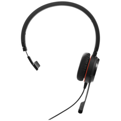 Jabra Evolve 20SE UC Mono Kabelgebundenes Pavillon-Headset Büro USB Typ A Blau