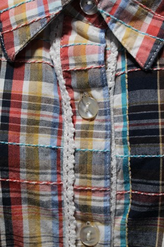 Alfred Dunner Women's 16W Multicolor Tartan Plaid Button-up 3/4" Sleeve Top Fall - Picture 4 of 12