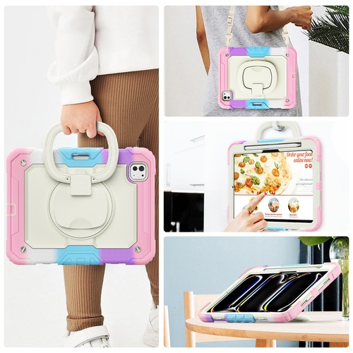 Para Apple iPad Pro M4/Air M3 11/13 en 2025 Niños Eva Rotación Anillo Soporte Estuche - Imagen 66 de 110