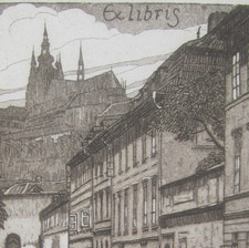 JILOVSKY GEORG Exlibris Ex Libris bookplate UNSIGNIERT noerotic art nude RAR !!!