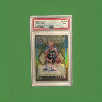 Larry Bird 2023-24 Topps Finest Flashback Auto Gold #FLA-LB PSA 9 /50