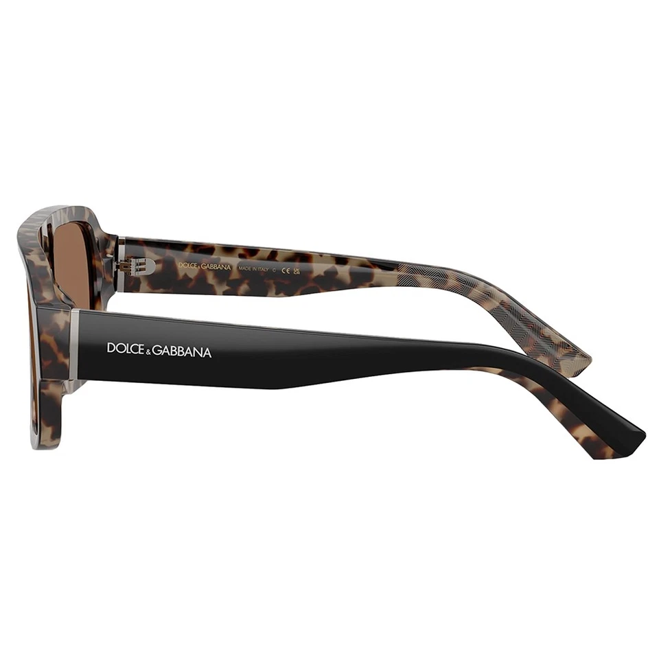 Gafas de sol Dolce & Gabbana DG 4516 341773 negras sobre rojas de plástico Habana lentes marrones Foto 3 de 3