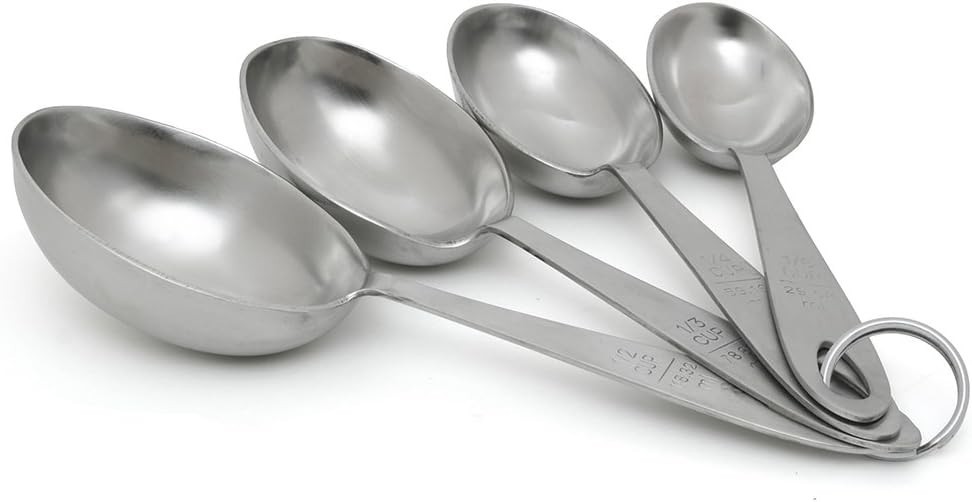 4-4 Piece Stainless Steel Measuring Scoop Set
