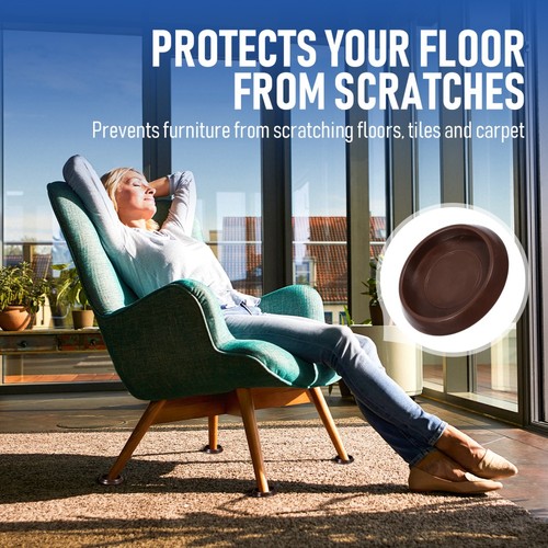 10 Pcs Floor Protectors Bed Wheel Stopper Anti-slip Fixed Castor Cup Chair - Imagen 4 de 12