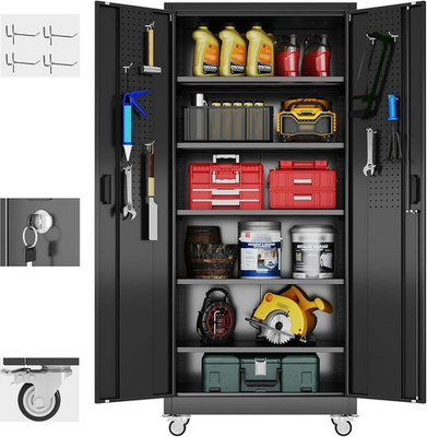 #ad #ad Garage Storage Cabinet with Door PegboardLockable Metal Storage Cabinet with... $188.18