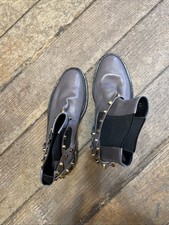 Balenciaga Gray Studded Booties Size 39