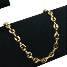 Design Inspired 18K Yellow Gold Filled 4.5mm Puffy Mariner Link Chain Necklace