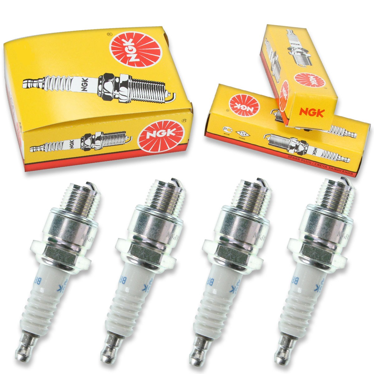 4 pc NGK 1157 BR8HCS-10 Standard Spark Plugs for 09482-00486 09482-00464 mm