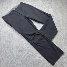 Eddie Bauer Tech Pants Men 38 x 30 Black Nylon Hiking Stretch Straight Leg