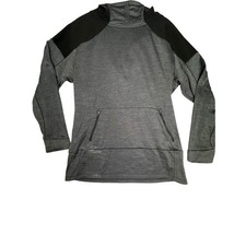 The North Face Womens Gray Heathered Active Hoodie Zippered Kangaroo Pocket L