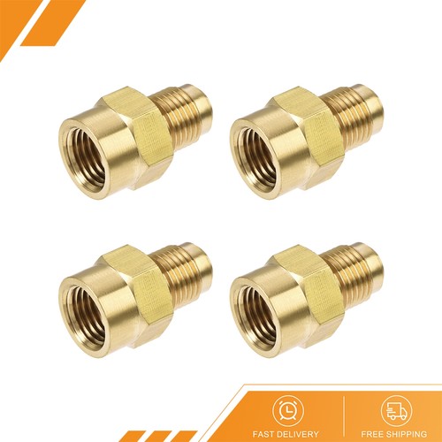4 x Brass Pipe Fitting 1/2"-20UNF Flare Male to 1/4NPT Female Thread