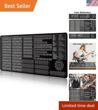 Guitar Practice Mat Guitar Knowledge Chart Mat 39 X 18 Guitar Practice Tool...