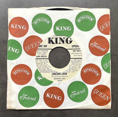 7'' Bonnie Lou - Lonesome Lover - US KING Promo
