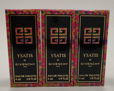 3 veces Ysatis de Givenchy Eau de Toilette 4 ml miniatura con embalaje vintage