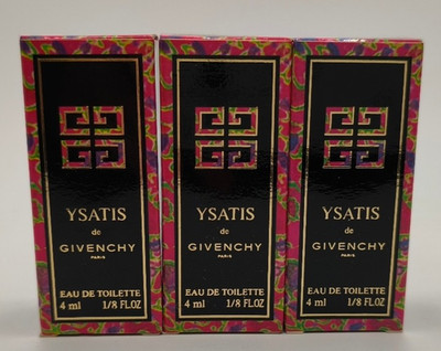 3 mal Ysatis de Givenchy Eau de Toilette 4 ml Miniatur mit Verpackung Vintage
