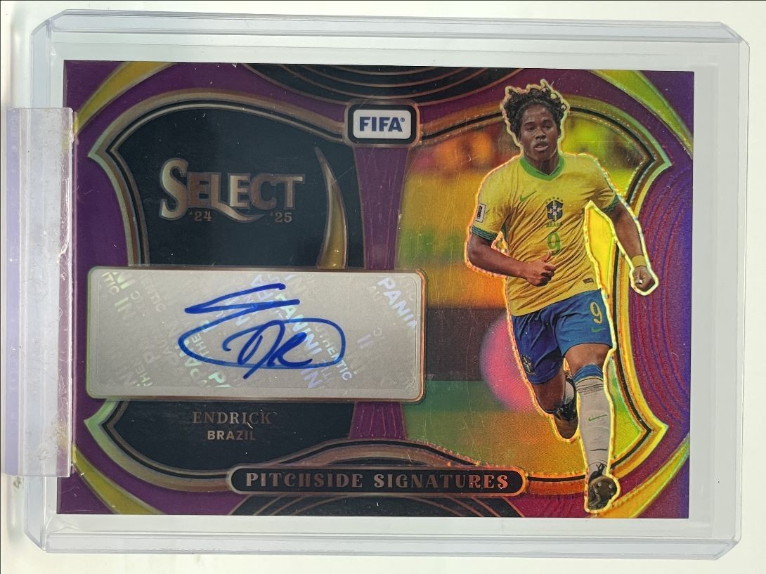 ENDRICK 2024 SELECT FIFA PITCHSIDE SIGNATURES PURPLE AUTO /49 Q2754