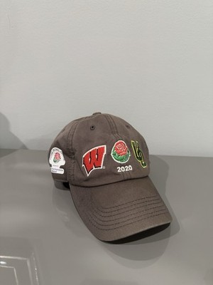 Gray Oregon Ducks vs. Wisconsin Badgers 2020 Rose Bowl Dueling Adjustable Hat