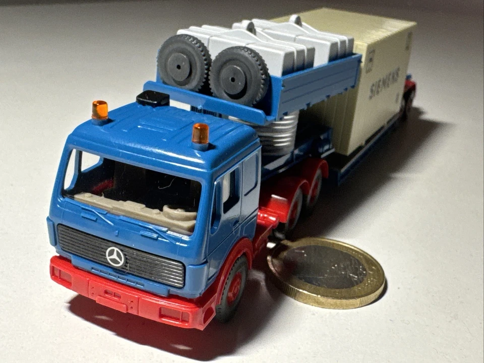 M117 Wiking 29504 MB Schwerlastzug Siemens Tieflader Schwerlast Mercedes Benz H0 - Bild 2 von 4