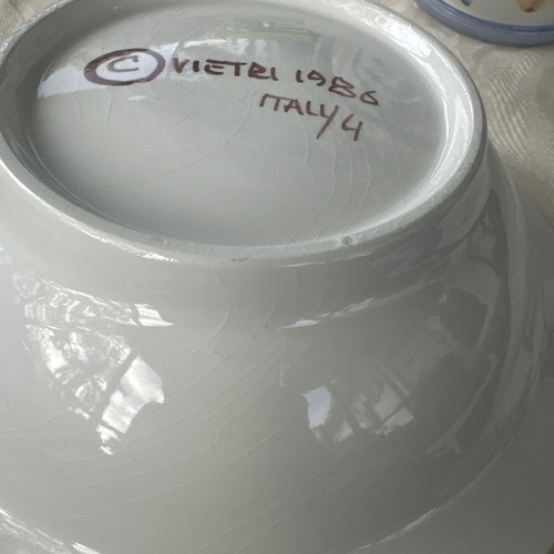 Vintage 1986 Vietri Colore handbemalter Krug CBB und Schale Italien - Bild 5 von 14
