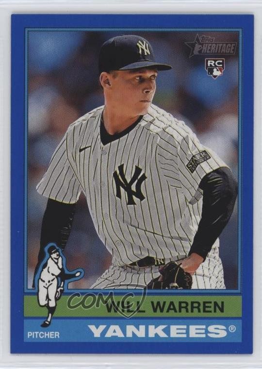 2025 Topps Heritage Dark Blue Border Will Warren #281 0y5c