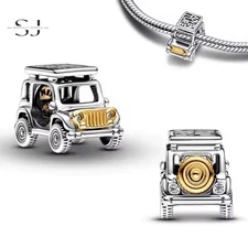925 Sterling Silver Adventure Jeep Charm Bead for Bracelets Gifts for Women