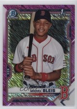 2021 Bowman Chrome Prospects Fuchsia Shimmer Refractor 136/199 Miguel Bleis 7c7