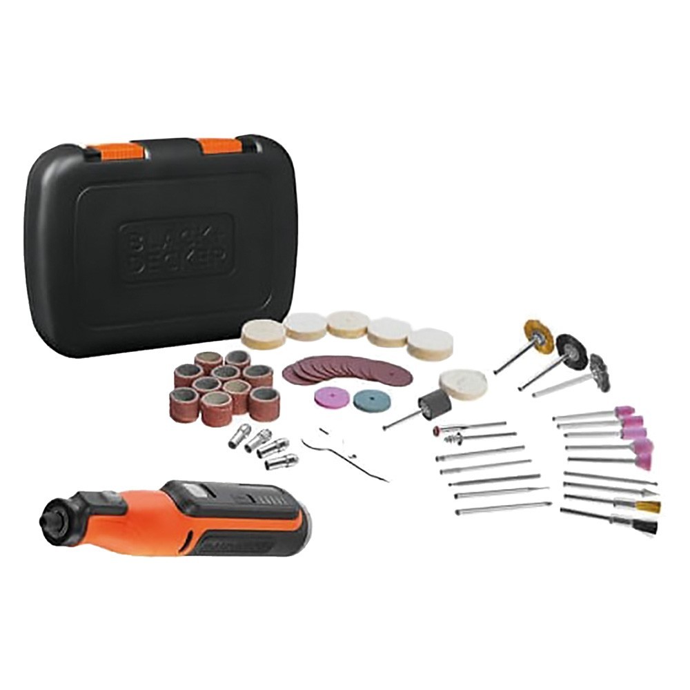 Multifunzione Black+Decker BCRT8IK-XJ 7.2V | Mini Utensile con 52 Accessori
