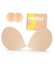 Adhesivera Strapless Ultra Sticky Invisible Push up Siliconera Multiple B Nude