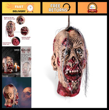 Life-Size Bloody Severed Zombie Head Prop - Scary Halloween Decoration for Parti