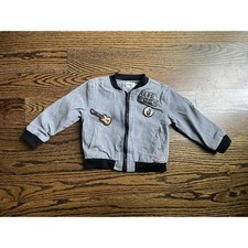 Hudson Let's Rock Guitar Bomber Gray Cotton Jacket Boys/Girls Size 18 Months