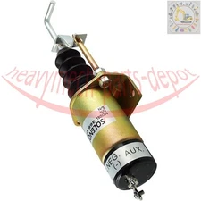 12V 24V Stop Solenoid Fuel Shut off Solenoid Valve 366-07197 36607197 Excavator