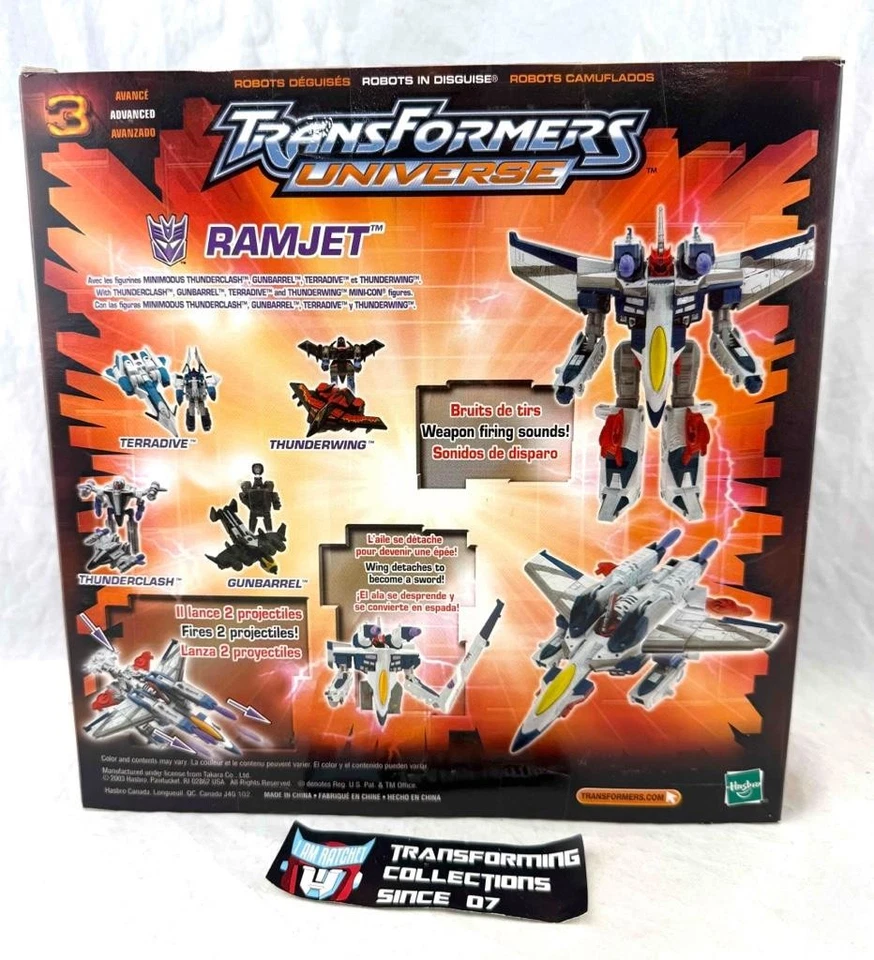 Transformers 2003 Universe Ramjet w/ Gunbarrel Terradive and Thunderwing MISB - Image 2 of 2