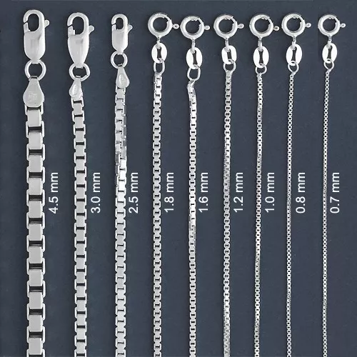 925 silver 2024 box chain