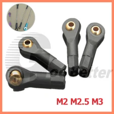RC M2 M2.5 M3 Link Rod End Ball Joint Fit RC Car Buggy Plane Glider Rudder Black