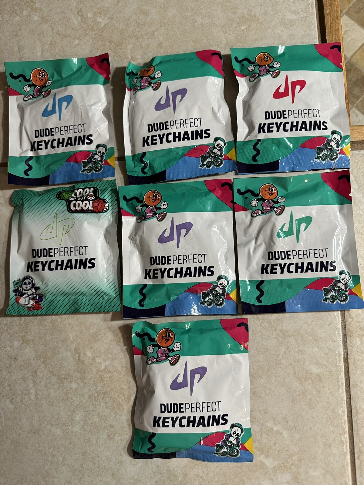 NEW Lot of 7 Dude Perfect Keychains DPKey011, 012, 013 (3), 015 & 020 SEALED eBay