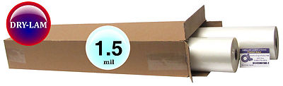 Dry-Lam Standard Hot Laminating Film 25'' x 500' on 1'' core 1.5 Mil ( 2 Rolls )