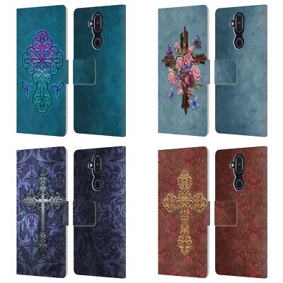 OFFICIAL BRIGID ASHWOOD CROSSES LEATHER BOOK WALLET CASE COVER FOR NOKIA PHONES