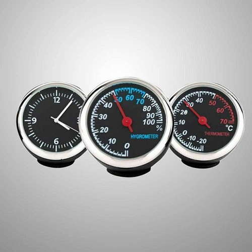 3in1 Auto Uhr Quarzuhr KFZ Innen & Außen Thermometer für Auto platzieren - Bild 7 von 7