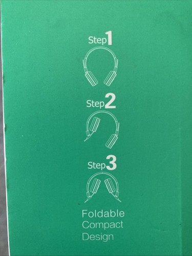 Auriculares estéreo plegables para niños Nool Products modelo K11 azul marino verde azulado nueva caja abierta - Imagen 3 de 3