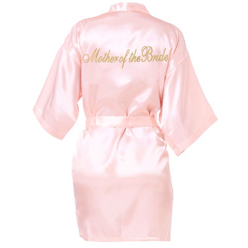 UK Personalized Wedding Robe Bridesmaid Bride Mother Dressing Gown Satin Silk - Picture 25 of 28