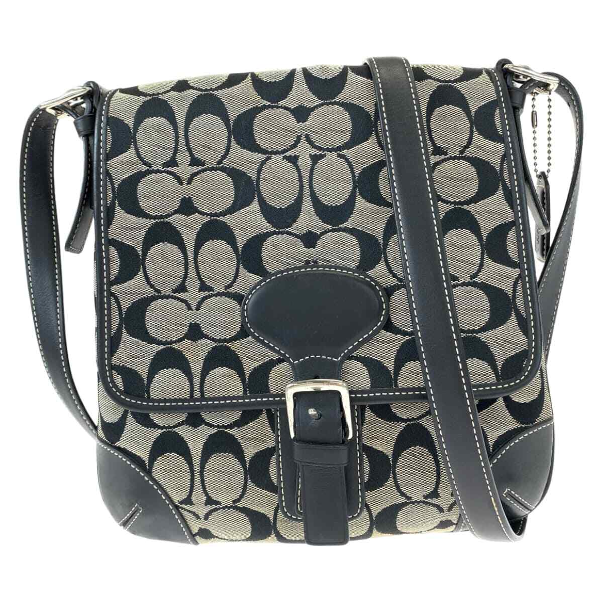 COACH Signature 6079 Shoulder Bag Pochette Crossbody Black COACH Signature 6079 Shoulder Bag Pochette Crossbody Black