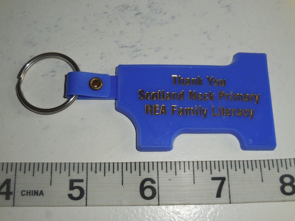 Scotland neck primary Thank You LiteracyBlue Plastic 1 One Key Chain FOB A5 Bag eBay