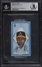 Reggie Jackson Original Art Sketch Card Oakland A’s 1/1 BAS
