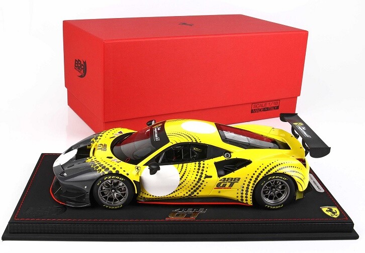 Ferrari 488 Modificata BBR 1/18 - Édition Limitée 248pcs - Jaune/Gris